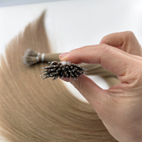 Extensiones de cabello humano ruso Nano Ring 100 gramos precio al por mayor extremos de cabello completo Super doble dibujado 22 pulgadas listo para enviar