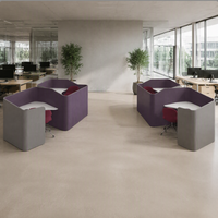Cabines de bureau modulaires insonorisées, cloisons de bureau, séparations pour salles de réunion intérieures, montage facile pour les écoles et les espaces commerciaux