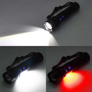 Lampe torche LED portable haute puissance Strong Wolf, 2200 mAh, rechargeable par USB, éclairage extérieur - Product Image 4