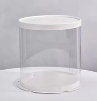 Boîte à gâteaux ronde en plastique transparent PET de haute qualité pour emballage cadeau de boulangerie