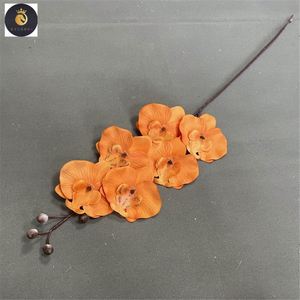 EV HDL002 <span class=keywords><strong>dendrobium</strong></span> orchidée fleurs haute qualité <span class=keywords><strong>phalaenopsis</strong></span> 6 tête soie artificielle pour mariage et décoration - Product Image 4