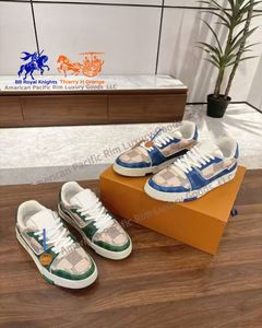 Chaussures de tennis de luxe en cuir de veau, baskets de sport décontractées pour hommes, légères et confortables, chaussures de jogging Lvs - Product Image 1