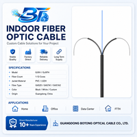 Câble de branchement optique monomode intérieur LSZH BoTong Project Ready GJXH GJXFH pour les entrepreneurs en réseaux de bureau
