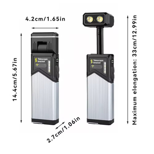 New Style High Brightness Adjustable <b>LED</b> <b>Rechargeable</b> Portable IP44 Rated Camping Telescopic Rotatable Work <b>Light</b> Flashlight - Product Image 6