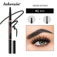 Pensil Alis Segitiga Lakerain Tahan Air Tahan Keringat dengan Sentuhan Alami Seperti Rambut 3D Pensil Alis Segitiga Berbentuk Ramping