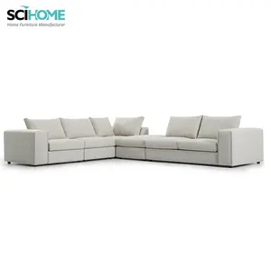 Conjunto de sofá em couro l, tesoura, sala de estar, móveis