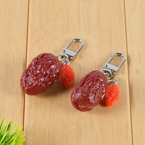 Simulation Food Toy Red Dates and Goji Berries 2-in-1 Keychain Pendant <strong>Funny</strong> Gift for Best Friend - Product Image 3
