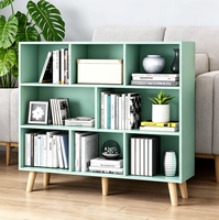 Estantería Abierta Multifuncional Moderna de Madera - Mueble de Exhibición de 3 Niveles con Patas