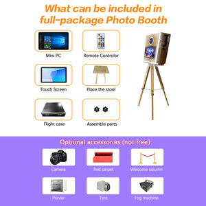 2024 meilleur prix 15.6 écran tactile selfie <span class=keywords><strong>ipad</strong></span> photomaton kiosque vintage en bois coque de photomaton instantané avec <span class=keywords><strong>imprimante</strong></span> et appareil photo - Product Image 6