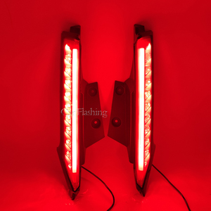 <span class=keywords><strong>Nissan</strong></span> <span class=keywords><strong>Xtrail</strong></span> X-Trail X 2ชิ้น,LED 2014-2020ไฟท้ายกันชนหลัง DRL ไฟตัดหมอกไฟเบรค - Product Image 3