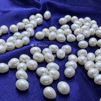 Perles de riz d'eau douce naturelles de qualité supérieure, blanches, 7-8 mm, pré-percées, en vrac, pour la fabrication de bijoux de mariage