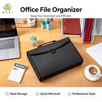 Pochette de rangement A4 extensible en gros, 13 compartiments, portable, avec fermeture sécurisée à boucle, organiseur de documents de bureau