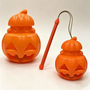 Halloween Plastic Hanging Decor With for Trick or Treat Party Home Decoration Led Handle <b>Pumpkin</b> Lantern - Product Image 1