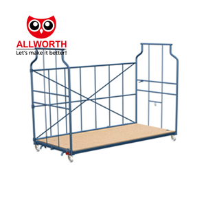 Galvanizli yuvalama 2 taraflı ambar depolama lojistik market arabası - Product Image 5