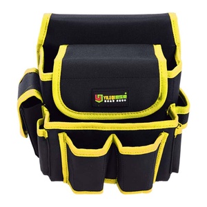 Ceinture porte-outils avec plusieurs poches, en tissu Oxford durable, couleur noir et jaune, style simple pour usage professionnel - Product Image 1