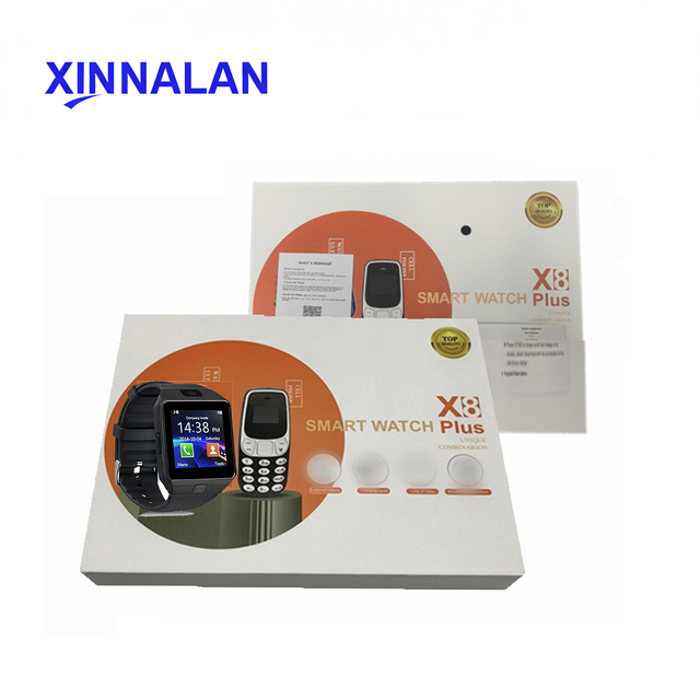 Hot Selling X8 Plus SmartWatch Set Mini Mobile Phone TWS Earbuds 7-in-1 Premium Wrist Watch Combo