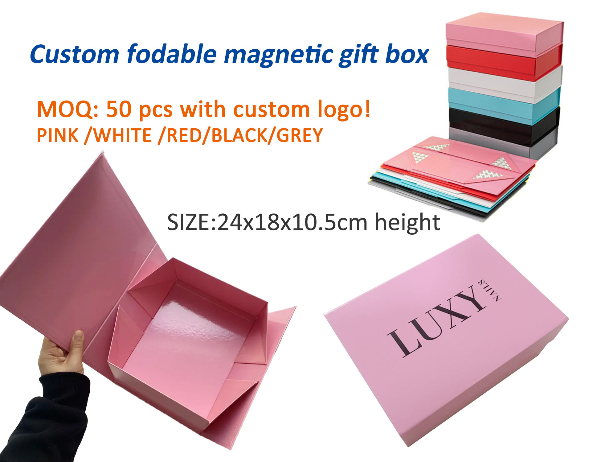 More gift box can match the bags print logo too