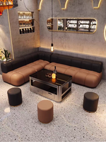 Canapés et chaises de salle à manger commerciaux en cuir modernes - Mobilier de restaurant écologique et imperméable pour bars, restaurants, cafés