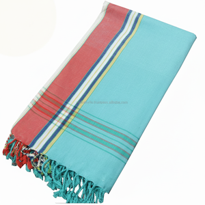 Serviette de bain et de plage Kikoy en coton rayé de haute qualité facile à transporter fabricant indien Kikoy paréo pour le golf - Product Image 1
