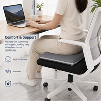 Coussin de siège en cuir PU conducteur et latex à mémoire de forme, coussin de chaise de bureau antistatique pour une assise prolongée, fourniture d'usine