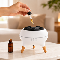 Humidificateur d'air ultrasonique dynamique à sept couleurs avec fonction de minuterie et pulvérisation de méduse à brume froide