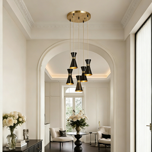 Custom Copper Modern LED Brass Hanging Chandelier Stylish & Popular Pendant <b>Lights</b> for Hotel Bedroom Home Decoration - Product Image 1