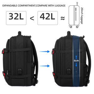 Zaino da Viaggio Leggero ed Estensibile, Casual e alla Moda, per Uomo e <span class=keywords><strong>Donna</strong></span>, Grande Capacità, Borsa per Laptop in <span class=keywords><strong>Oxford</strong></span> Impermeabile e Resistente - Product Image 3