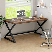 Bureau en chêne de 1.4 mètres de long pour la maison vintage Bureau d'ordinateur en bois au design moderne pour les jeux à domicile