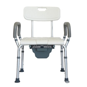 Shower <b>Chair</b> Aluminum Alloy White 52x40cm With Non Slip <b>Pads</b> For Elderly And Disabled Bathing Support - Product Image 1
