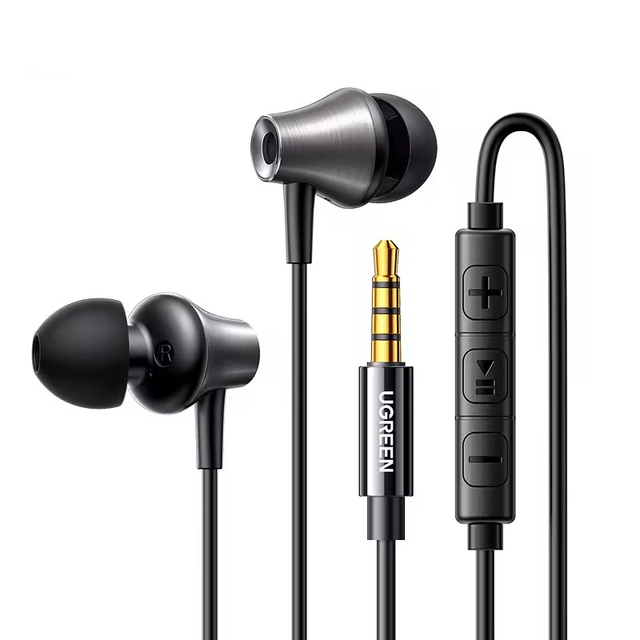 EP105 UGREEN 3.5mm Wired Earphone Ultra Clear Calls No Noise Headphones Earbuds Wired 3.5mm In-Ear Earphones With Mic