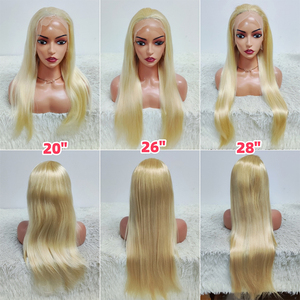 Letsfly 10A 200% Densidad 613 #   Pelucas rubias de encaje frontal 13x4 de oreja a oreja, de 20 a 30 pulgadas, cabello humano virgen al por mayor - Product Image 5