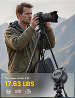 Kit trépied universel Lamicall STFC01, charge maximale de 17,6 lb, support de caméra robuste avec support de téléphone pour appareil photo numérique reflex numérique, appareil photo mobile