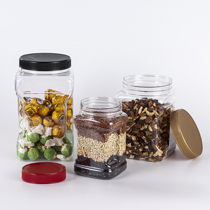 Thức ăn vật nuôi lớn <span class=keywords><strong>container</strong></span> nhựa rõ ràng vuông Grip lọ có nắp đậy 56oz 100oz 1000ml 2000ml 3000ml - Product Image 3