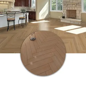 클릭 잠금 럭셔리 비닐 판자 바닥 마루 설계된 단단한 Whitre 오크 헤링본 Floore