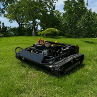 Tondeuse à gazon robotisée télécommandée, homologuée CE EPA, pour tous terrains, avec chenilles en caoutchouc agricoles
