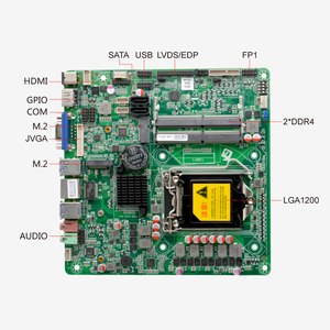 Placa base con profesor Socket LGA 1200 Dual HD DDR4 Max 128GB SATA3.0 M.2 SSD H410 Chipset placa madre Oem - Product Image 1