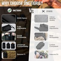 Pochette radio MOLLE réglable, support universel pour talkie-walkie à ouverture supérieure avec surface entièrement recouverte de patchs auto-agrippants