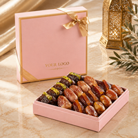 Boîte Cadeau de Luxe Ramadan en Chocolat avec Lamination Mate et Doublure en Mousse, Emballage Personnalisé pour Dattes, Cadeaux Aïd Moubarak Réutilisables