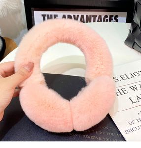 MWFur Mode Hiver Chaud Fantaisie Épais Doux Fourrure complète Double face Fourrure de <span class=keywords><strong>lapin</strong></span> Rex Imprimé par transfert thermique <span class=keywords><strong>Cache</strong></span>-oreilles pour femmes - Product Image 6