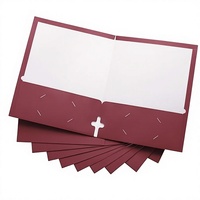 Portadocumentos Laminado Portátil A4 con Doble Bolsillo, Diseño Colorido en Forma de Carpeta, Duradero para Reuniones de Oficina y Reportes