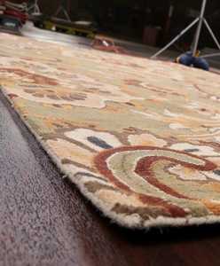 พรมปูพื้นลายดอกไม้สไตล์ตะวันออกแบบดั้งเดิมพรมทอมือห้องนั่งเล่นพรมขนสัตว์8x11ปรับแต่งขนาดได้ - Product Image 4