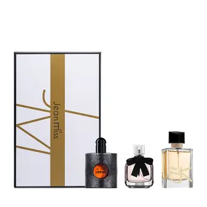 Women's perfume box set free party black reverse Paris perfume three piece