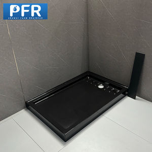 Bandeja de <span class=keywords><strong>ducha</strong></span> negra rectangular de alta calidad PFR, forma de estilo de diseño moderno, superventas para Baño - Product Image 3