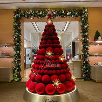 Sapin de Noël géant personnalisé 10-50m, éclairage programmable couleur pleine pour complexe hôtelier, style et choix de lumières touristiques au choix