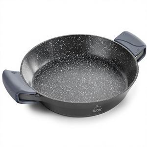 <span class=keywords><strong>Poêle</strong></span> à frire profonde à double poignée avec revêtement en granit Lacor - <span class=keywords><strong>Poêle</strong></span> antiadhésive sans PFOA pour cuisinière à induction/gaz - Product Image 1