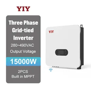 Onduleur solaire triphasé 15KW sur réseau onduleur lié au réseau, onduleur photovoltaïque à onde sinusoïdale pure 380V/50hz 15000W