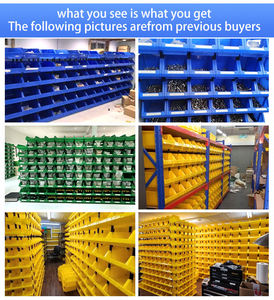 Stackable Plastic Parts Bins Warehouse Storage <b>Crates</b> Open Front Industrial Storage <b>Boxes</b> for Logistics and Workshop Organizatio - Product Image 4
