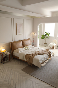 Trung Quốc Mới Nhất Thiết Kế Giường Da Nền Tảng Bọc Đồ Nội Thất Phòng Ngủ Đặt Giá Rẻ Giường Mềm Cho Người - Product Image 6