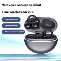 Écouteurs à Clip Gratuits, Casque Bluetooth Stéréo 3D à Oreille Libre, Casque Sport Sans Fil OWS, Écouteurs TWS avec Micro