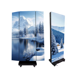 Écran LED portable pliable en trois parties, couleur pleine, pour affichage numérique publicitaire en intérieur, P2.5 - Product Image 1